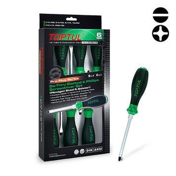 Набір викруток ударних з шестигранником 6 од. PRO-PLUS SERIES TOPTUL GFE-0602 GFE-0602 фото