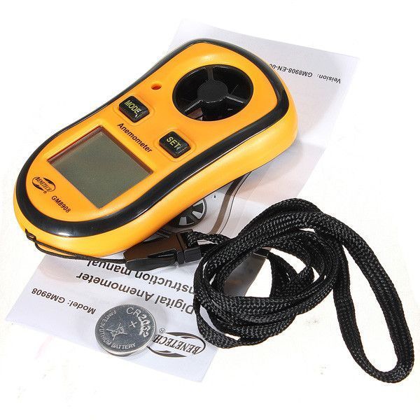 Цифровий крильчастий анемометр 0,1-30 м/с, -10-45 &deg;C BENETECH GM8908 GM8908 фото