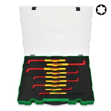 Набір ключів TORX діелектричних VDE 9 од. T10-T50 TOPTUL GZC0911 GZC0911 фото