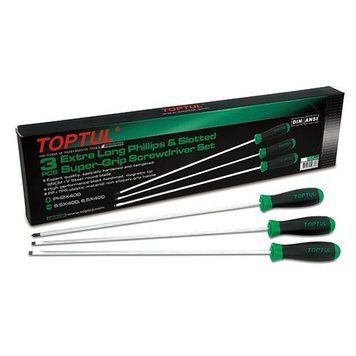 Набір викруток довгих 3ед. TOPTUL (PH2x400, SL5,5x400, SL6,5x400) GAAE0306 GAAE0306 фото