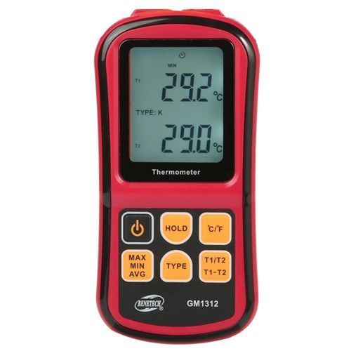 Термометр цифровой двухканальный -250-1767&deg;C BENETECH GM1312 GM1312 фото