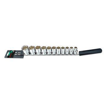 Набір дюймових головок 12-г 1/2" 11 од. (на планці) TOPTUL GBAQ1102 GBAQ1102 фото