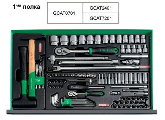 Ящик для СТО, інструмент TOPTUL (Pro-Line) 3 секції 157 од. GCAZ0011 GCAZ0011 фото