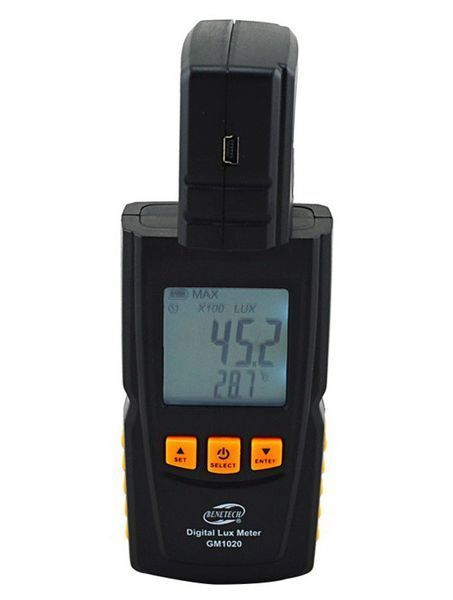 Вимірювач освітленості люксметр + термометр, USB 200000 Lux BENETECH GM1020 GM1020 фото